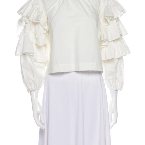 Ulla Johnson Flutter Sleeve Top - Picture 2 of 5